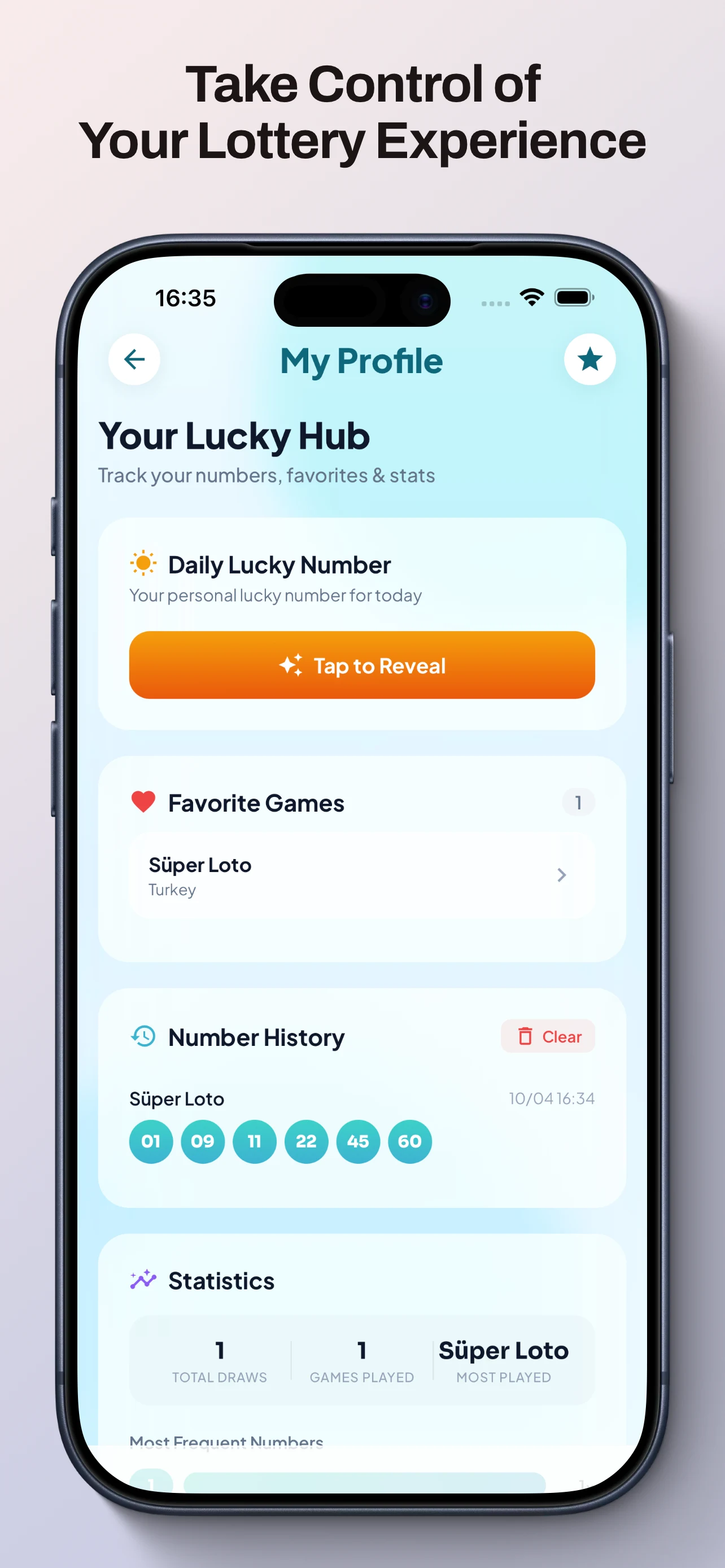Lucky Numbers for Lotto screenshot